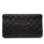 Shop safe and secure Chanel Black Caviar Quilted CC Clutch Bag