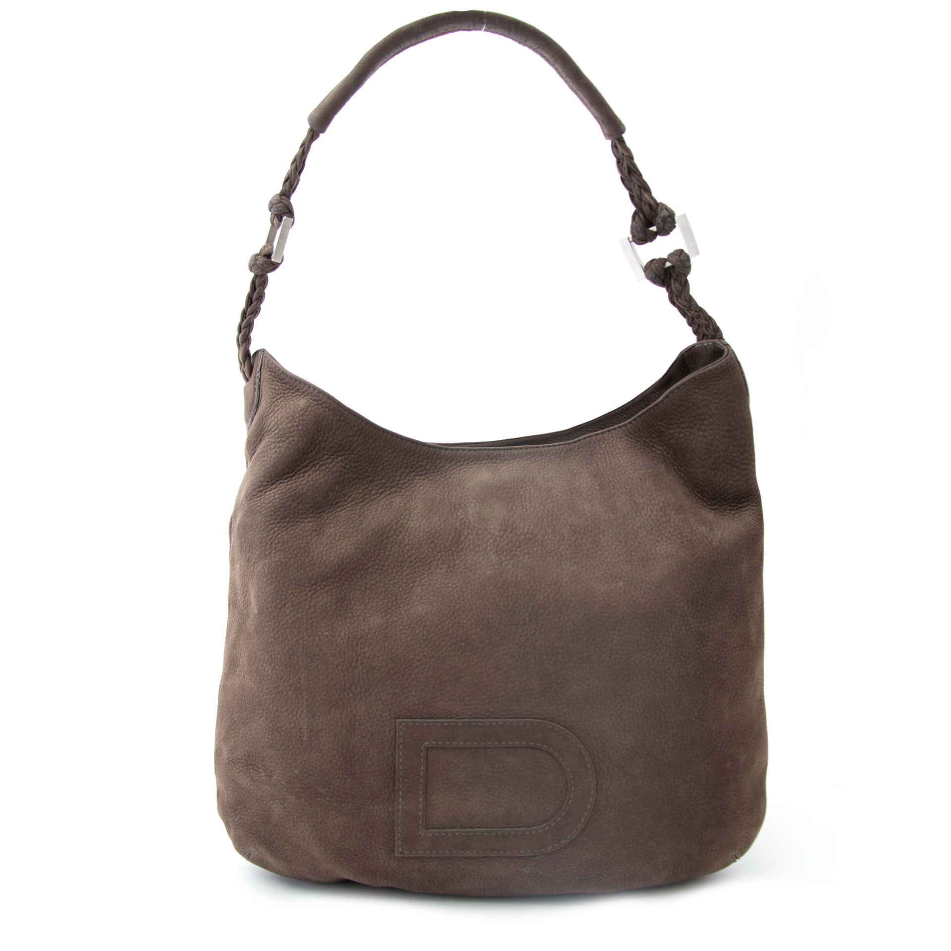 acheter en ligne pour le meillleur prix sac a main Hermes Delvaux Le Louise Brown Nubuck Shoulder Bag