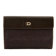 Delvaux Brown Toile De Cuir Pouch now for sale at labellov vintage fashion webshop belgium