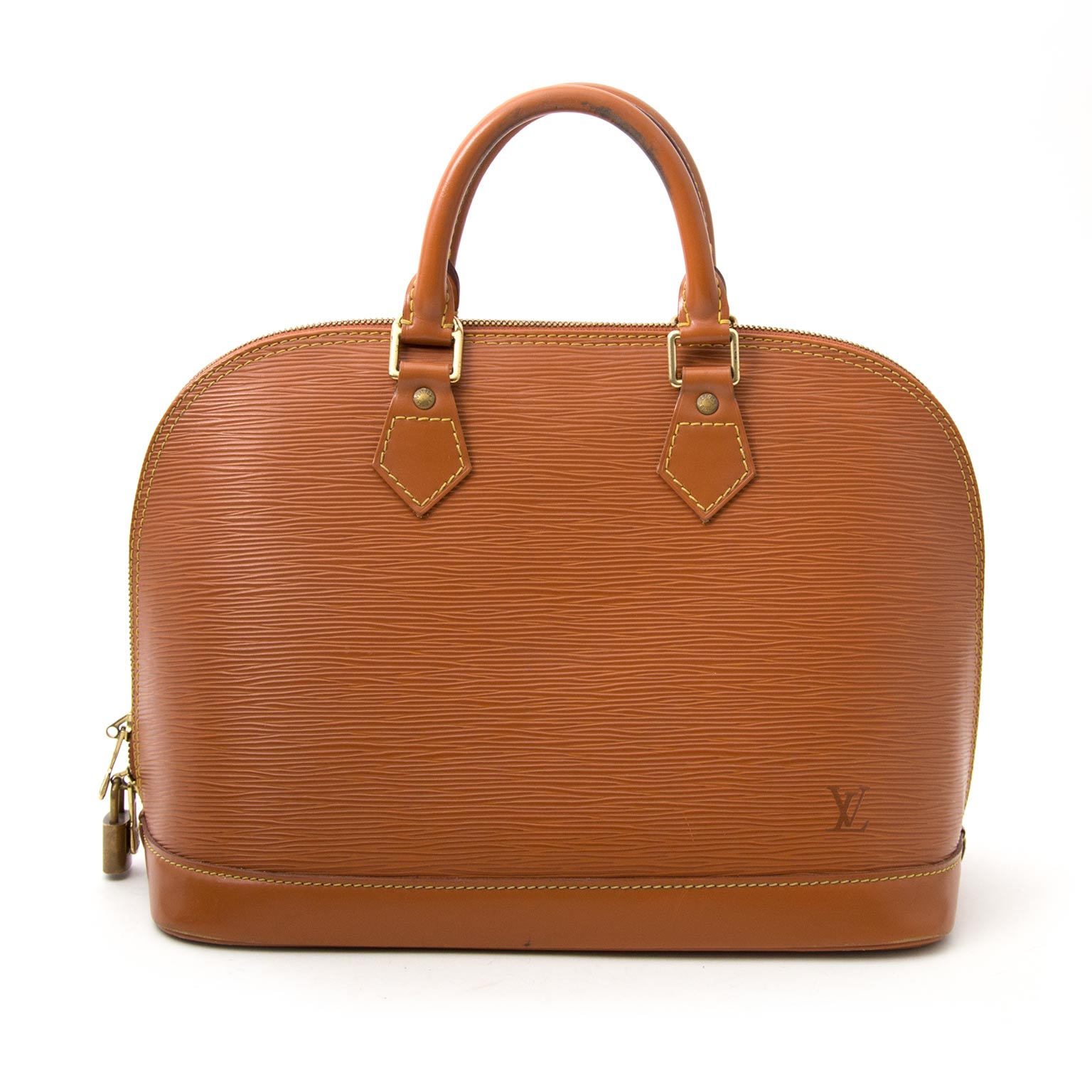 Koop en verkoop uw designer handtassen en accessoires op labellov.com tegen de beste prijs louis vuitton alma bruin epi leder