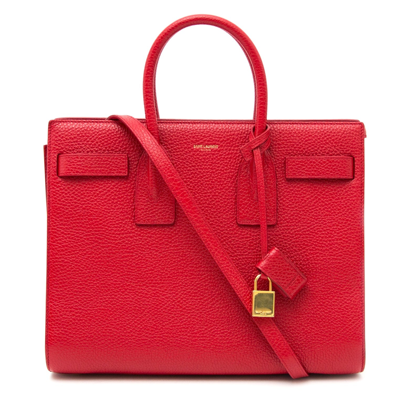 Vintage Saint Laurent Sac De Jour in lipstick red for the best price at Labellov webshop. Safe and secure online shopping with 100% authenticity. Vintage Saint Laurent Sac De Jour en rough à lèvres pour le meilleur prix.