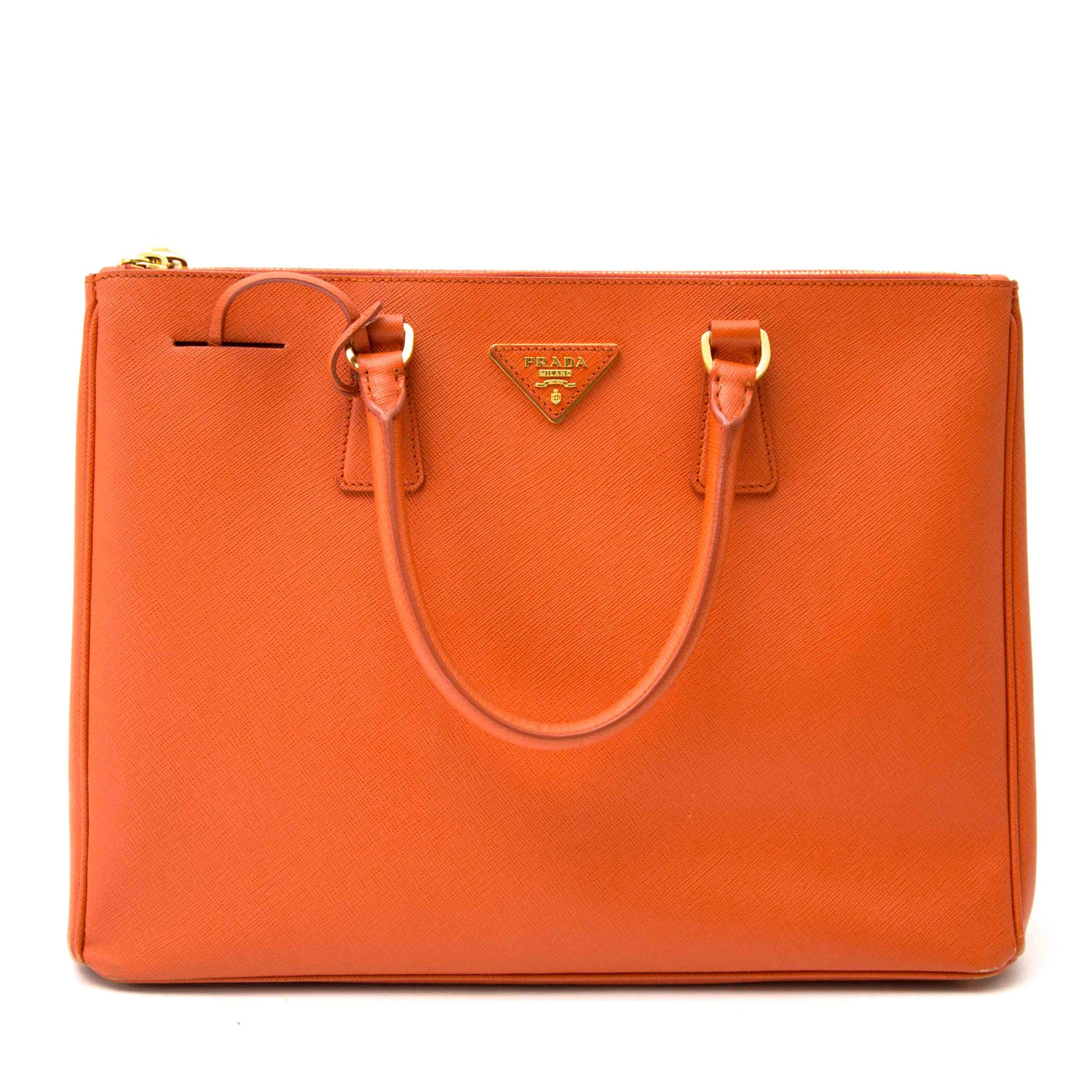 shop safe and secure online at labellov.com for the best price prada saffiano lux papaya