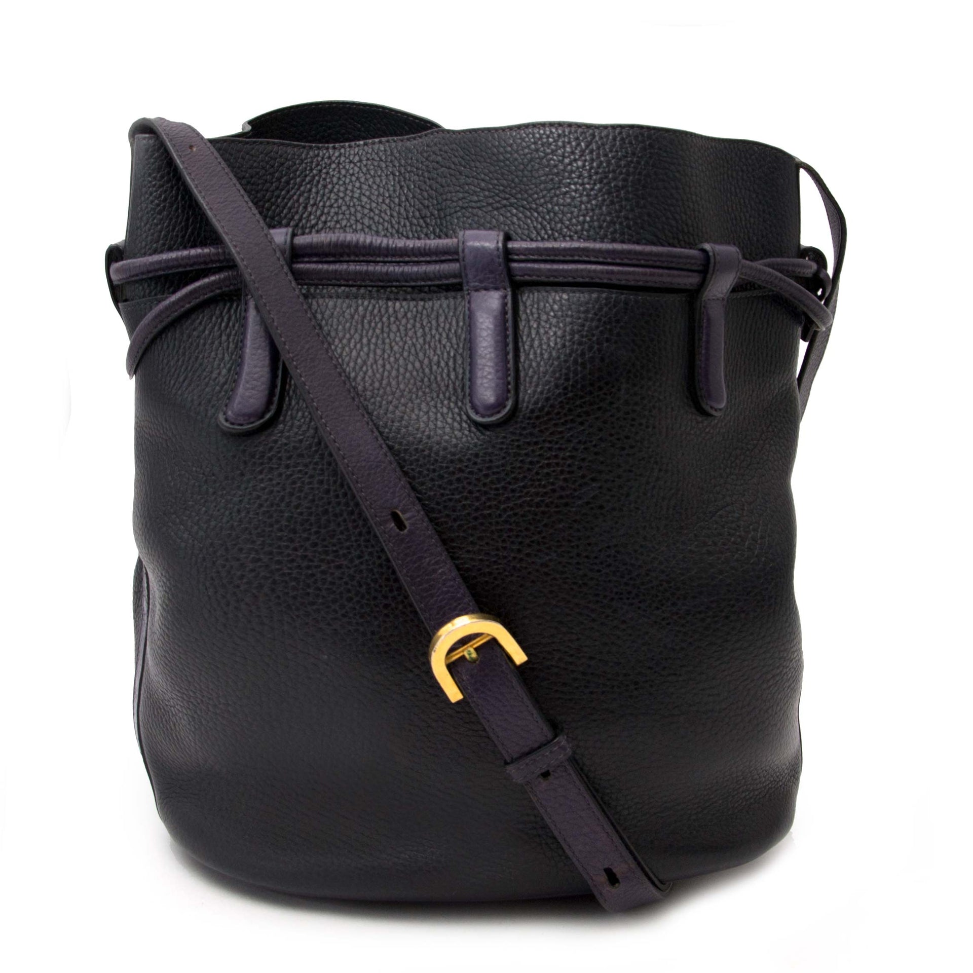 Delvaux Blue and Purple Bucket Bag for the best price available online