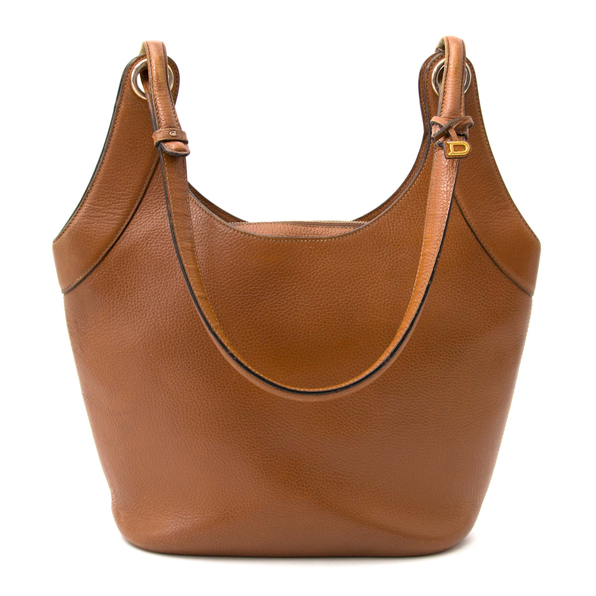 koop veilig online jouw tweedehands Delvaux Cognac Shoulder Bag