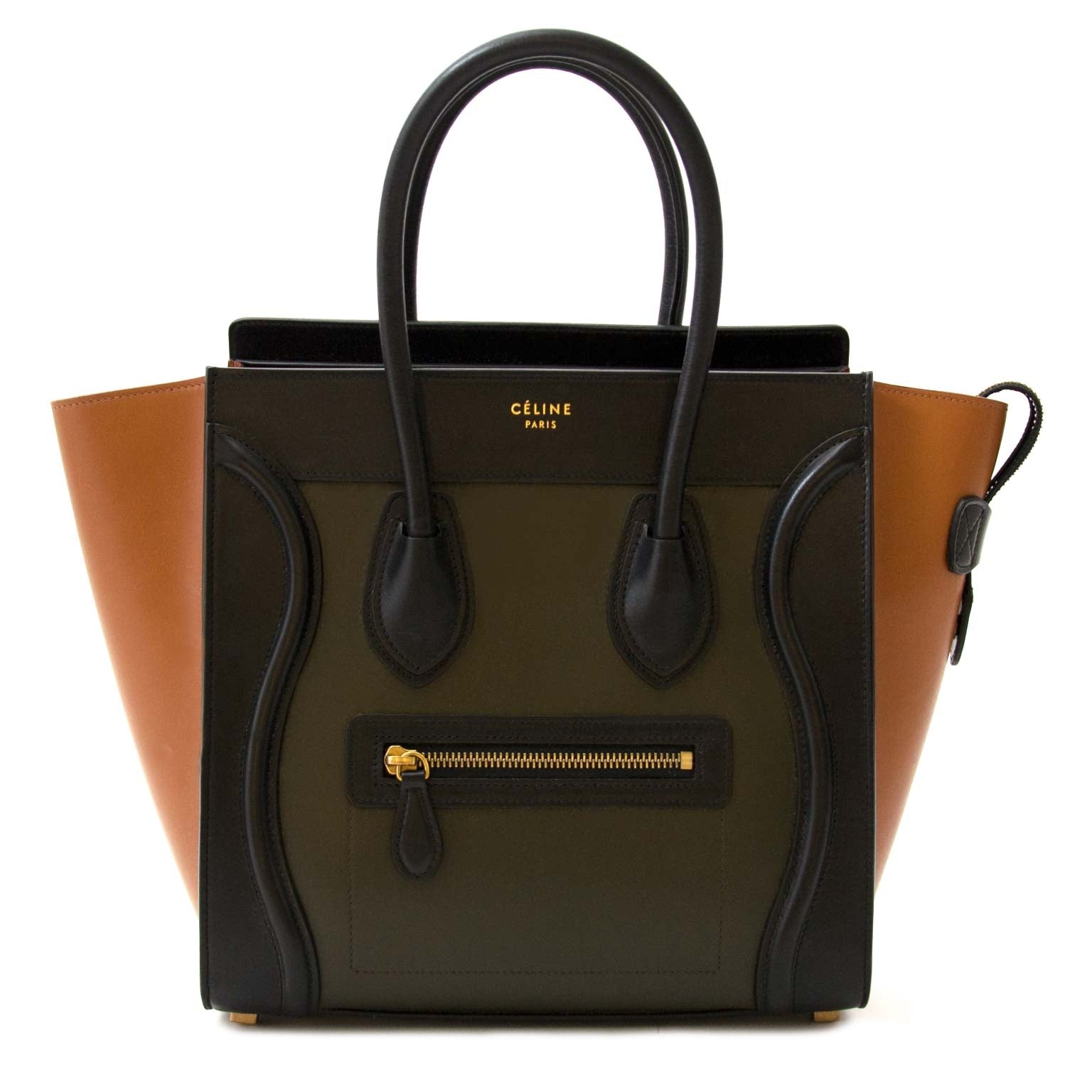 shop online your Celine Tricolor Smooth Calfskin Micro Luggage Bag