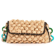 M Missoni Woven Raffia Shoulder Bag