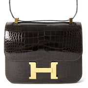 Hermès Constance III 24 Poche Dos Alligator Missi Lisse Maccasar GHW