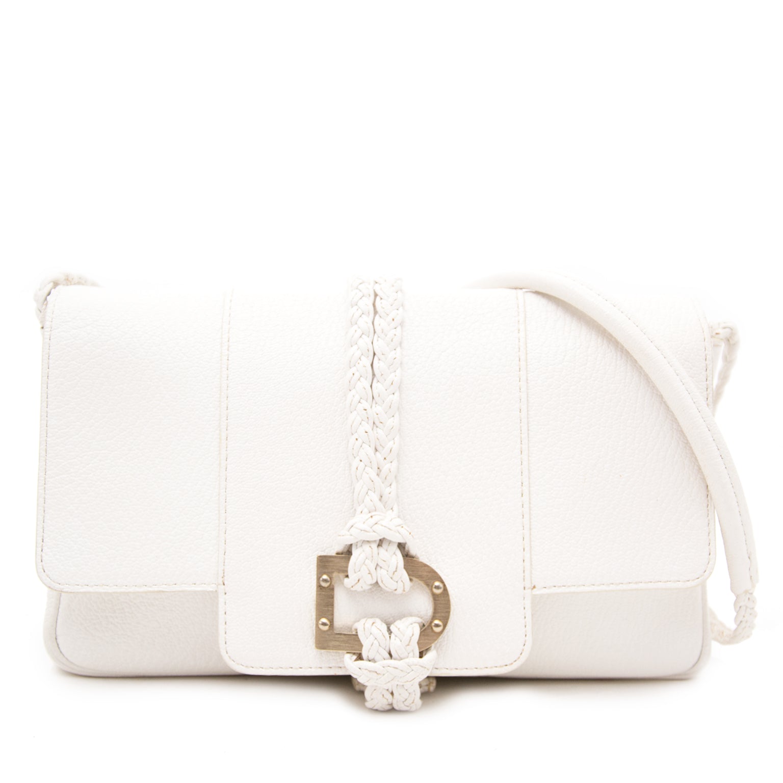 acheter en ligne seconde main sac a main Delvaux White Colette Tresse PM