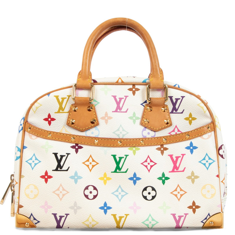shop authentic second hand Louis Vuitton x Takashi Murakami Trouville Monogram Multicolore Top Handle on Labellov.com