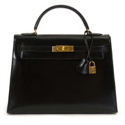 Hermès Kelly 32 Black Box Calf GHW te koop aan de beste prijs bij Labellov