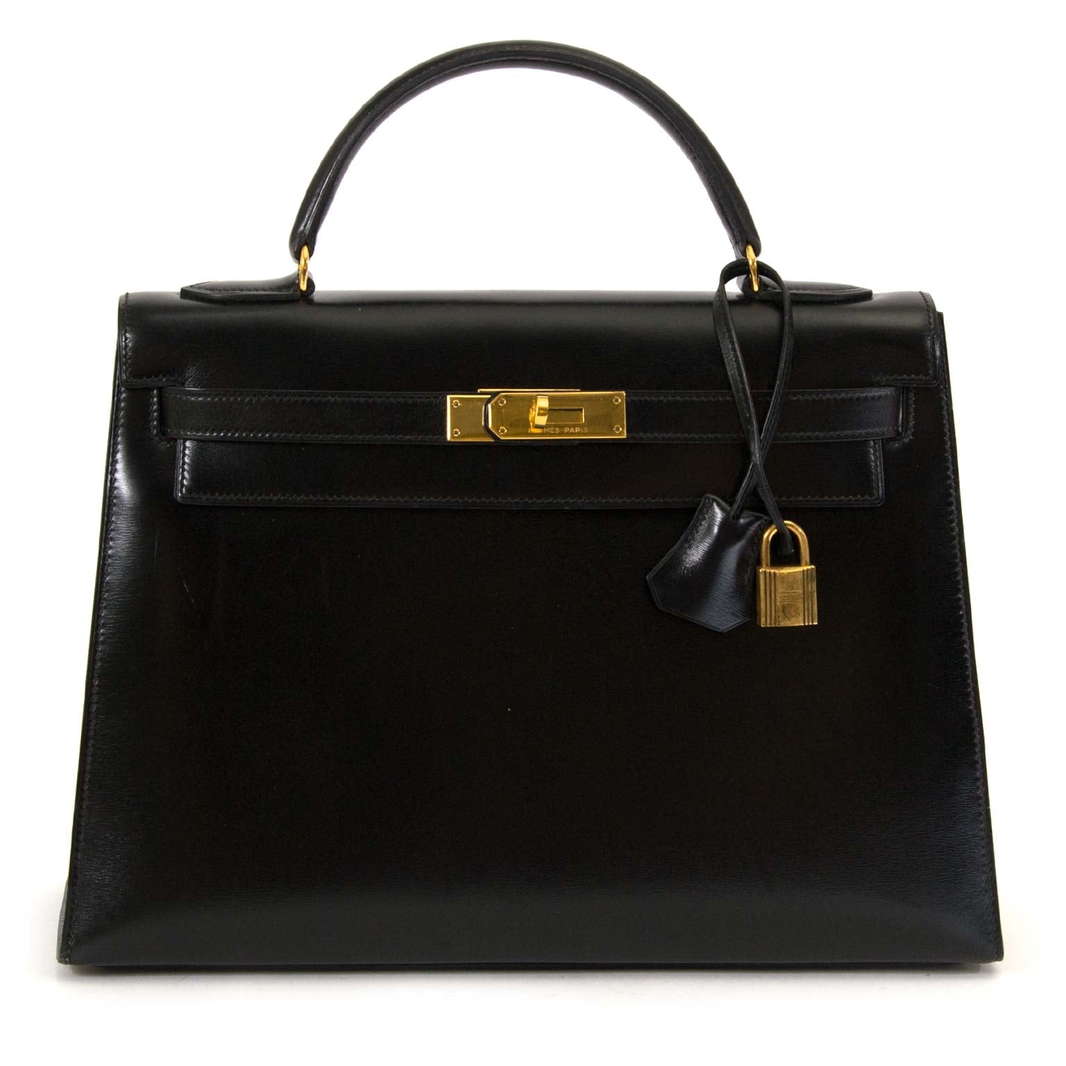 Hermès Kelly 32 Black Box Calf GHW te koop aan de beste prijs bij Labellov
