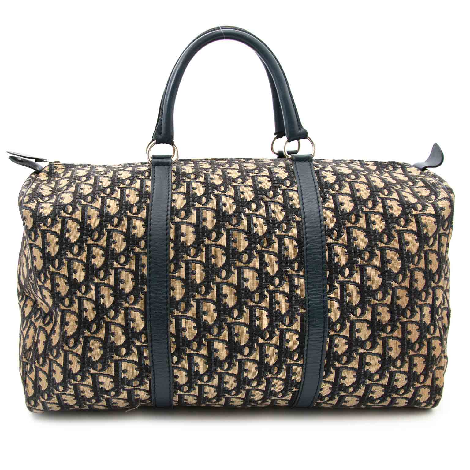 Dior Blue Monogram Boston Bag aan de beste prijs bij Labellov