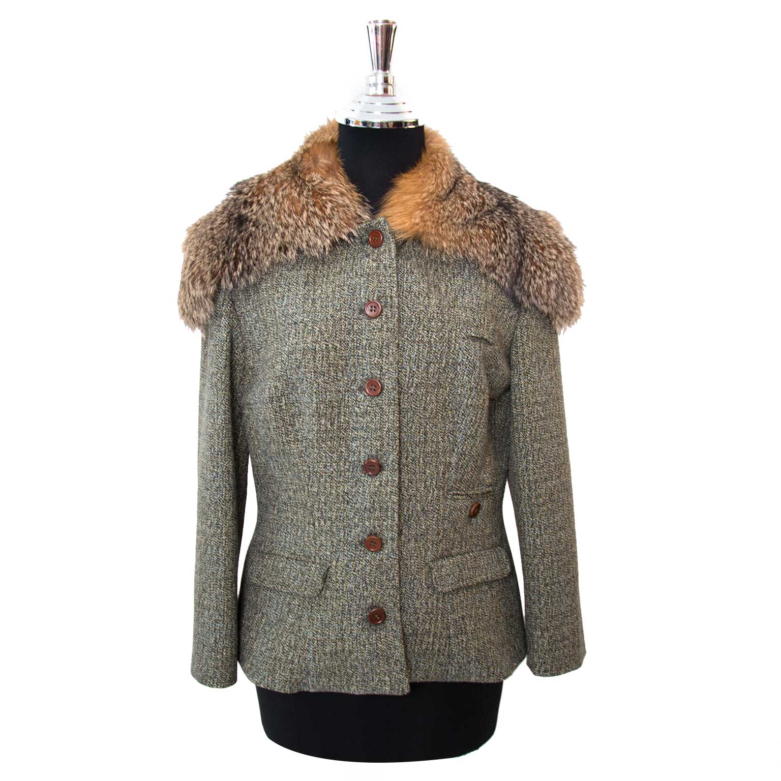 Achetez Miu Miu Tweed Blazer - Size: 38 en ligne chez Labellov.com