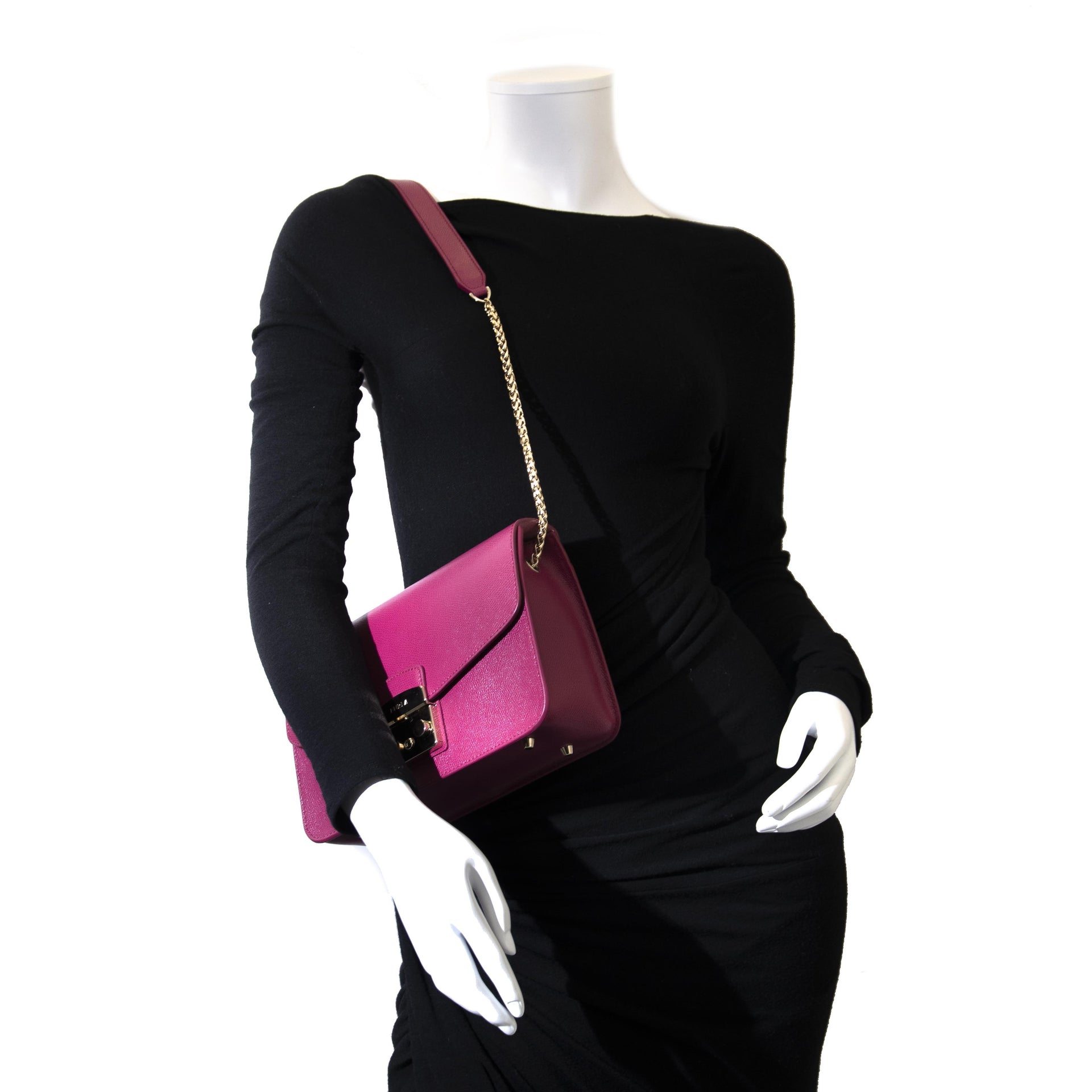 Furla Metropolis Fuschia Shoulder Bag