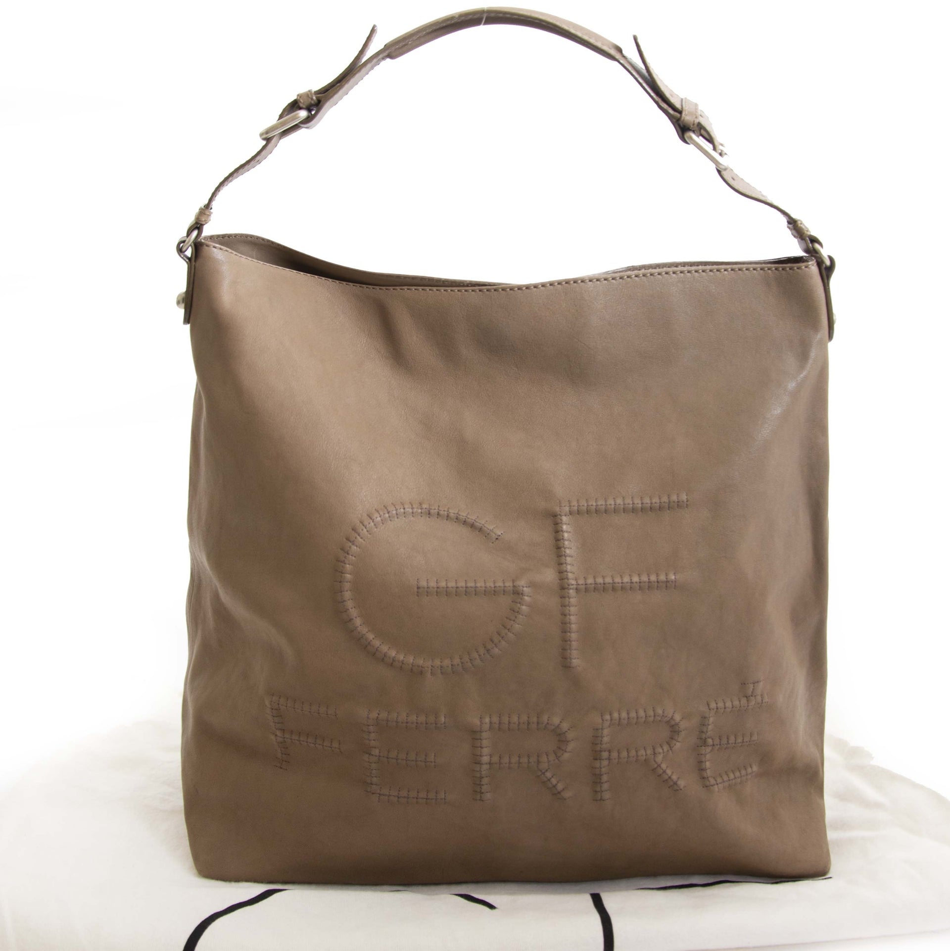 GF Ferré Taupe Shoulder Bag. GF Ferré Taupe Shoulder Bag.