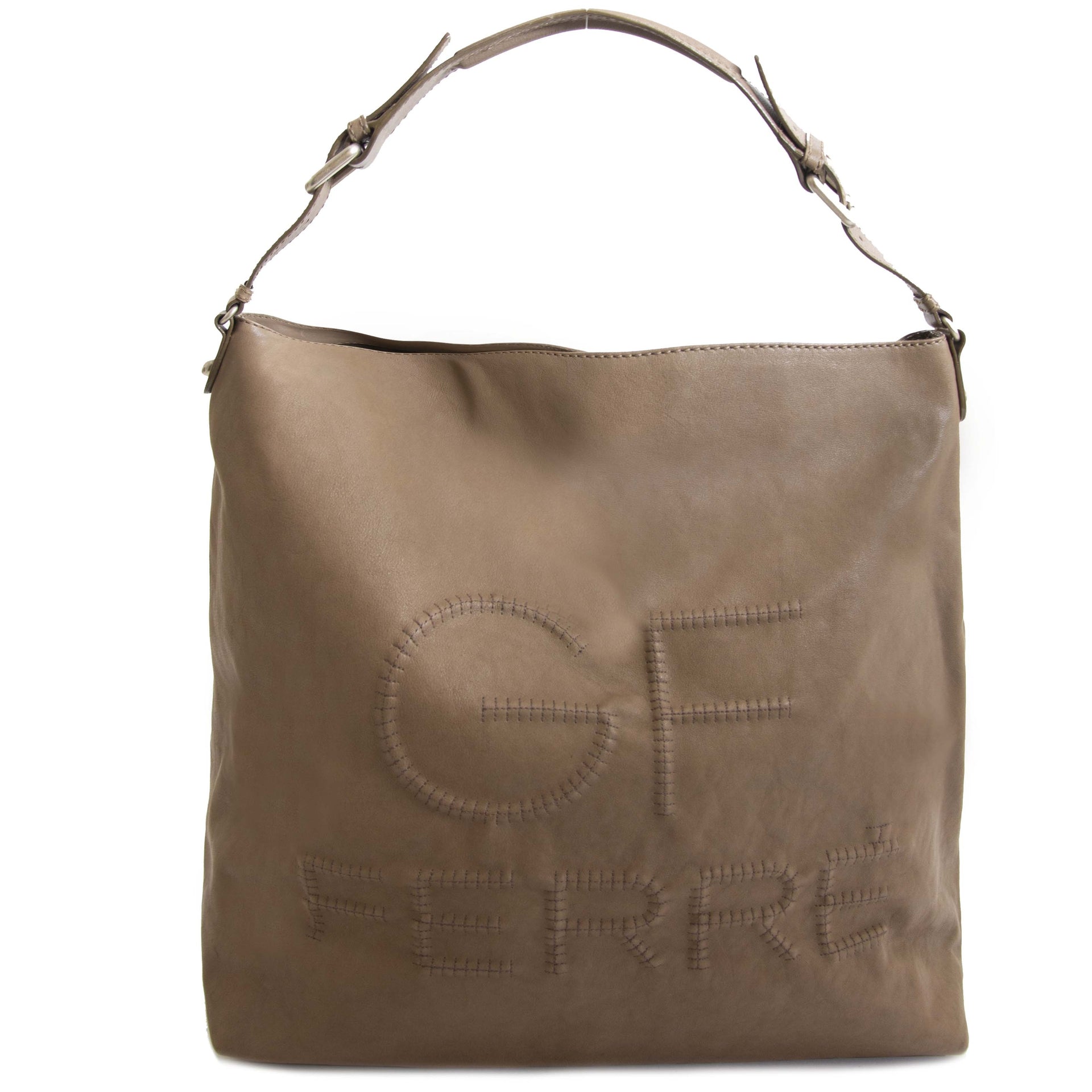 GF Ferré Taupe Shoulder Bag. GF Ferré Taupe Shoulder Bag.