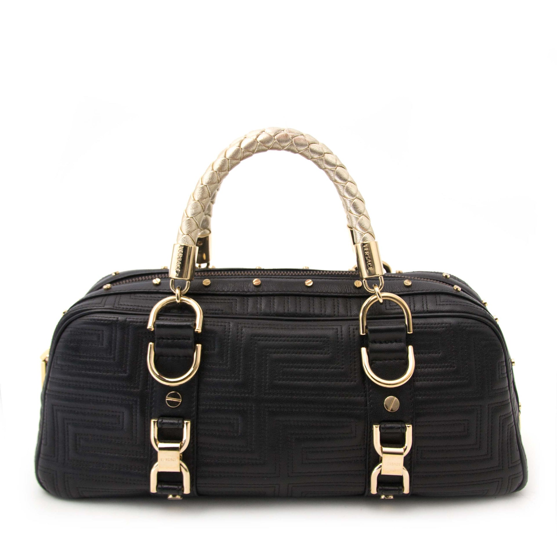 Gianni Versace Black Leather Bag