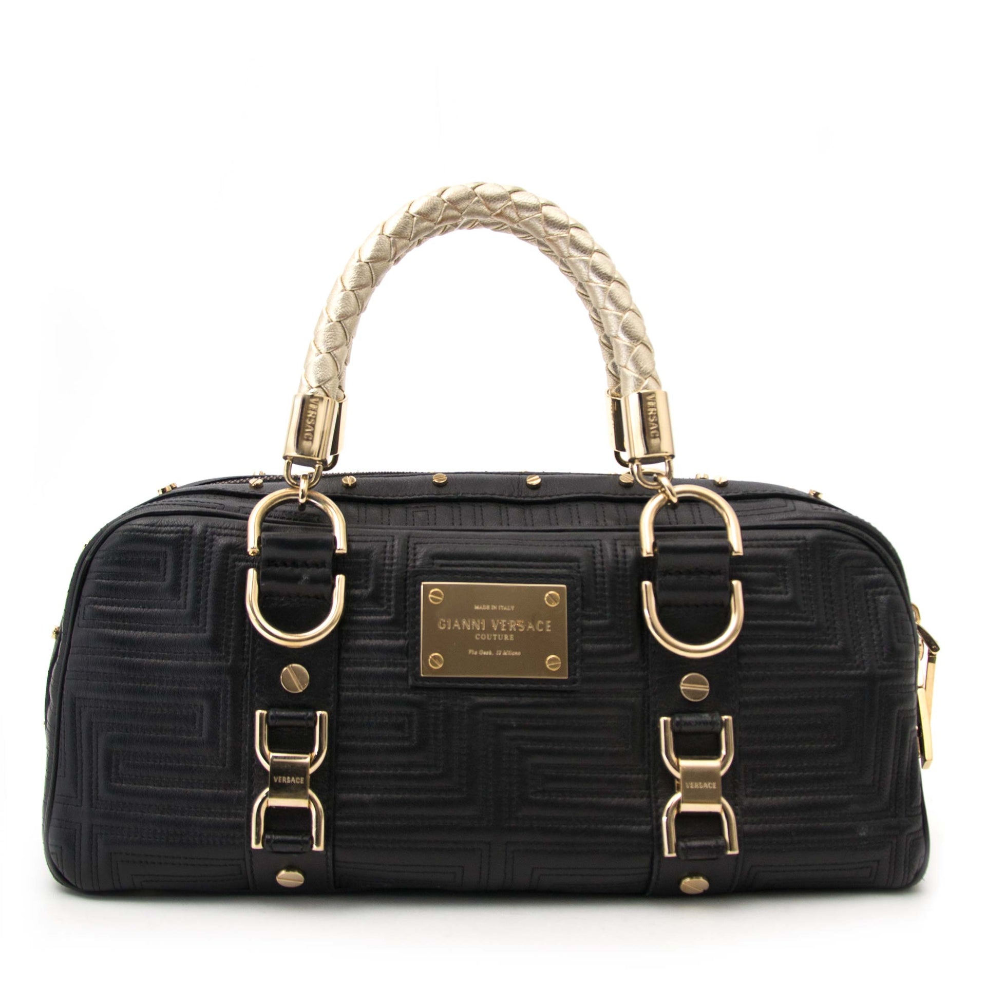 Gianni Versace Black Leather Bag