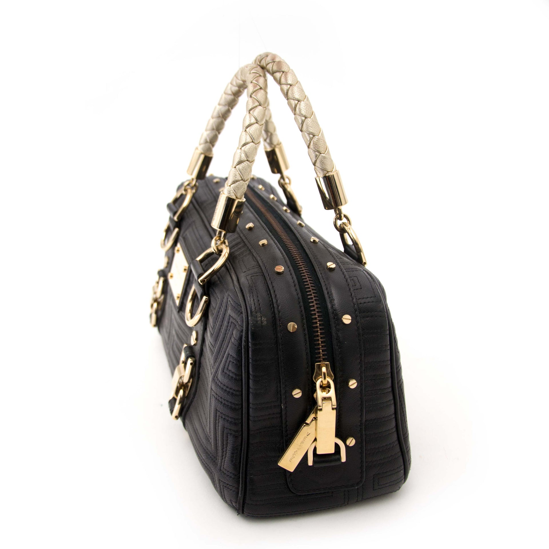 Gianni Versace Black Leather Bag