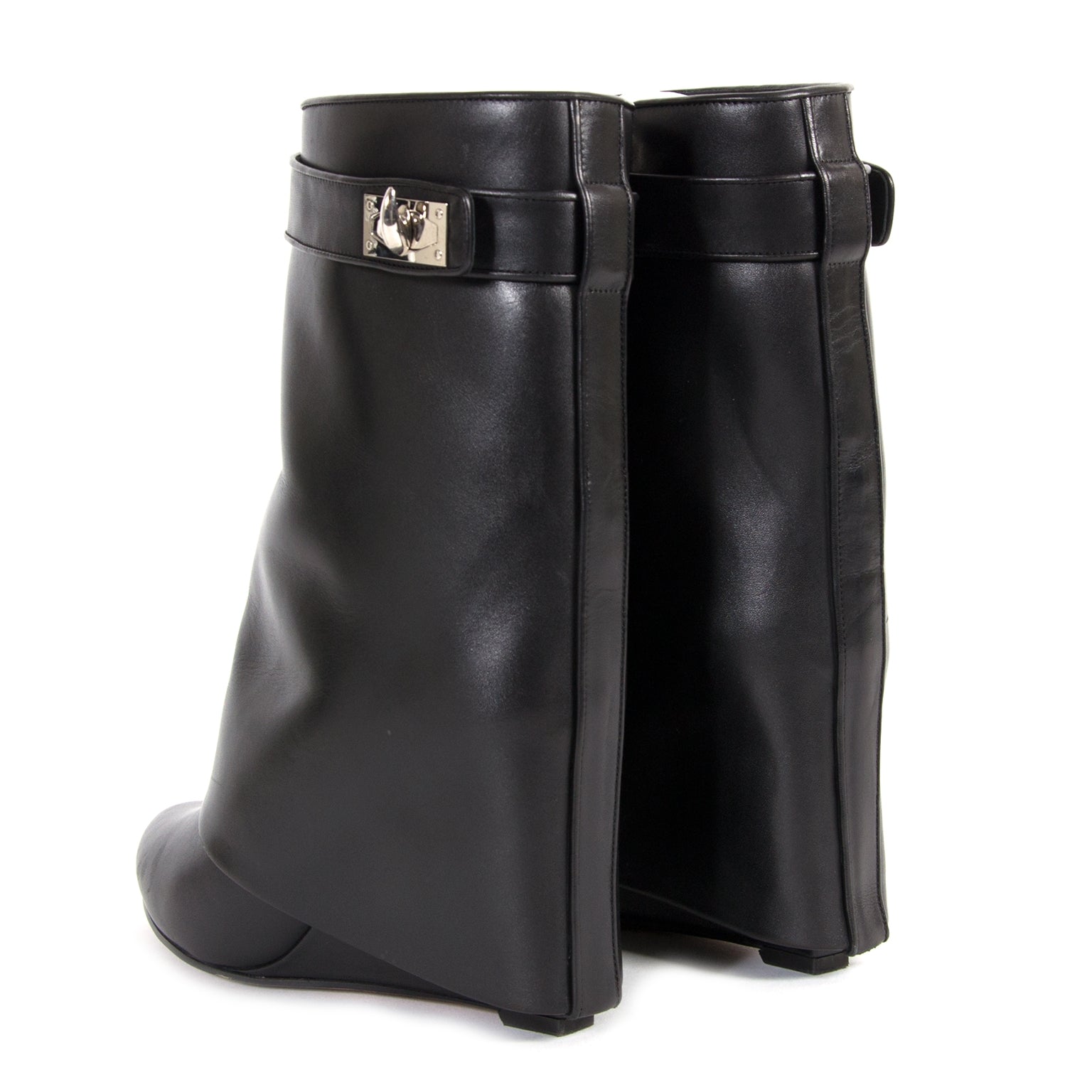 Are you interested in an authentic pair of Givenchy Black Shark Lock Boots?