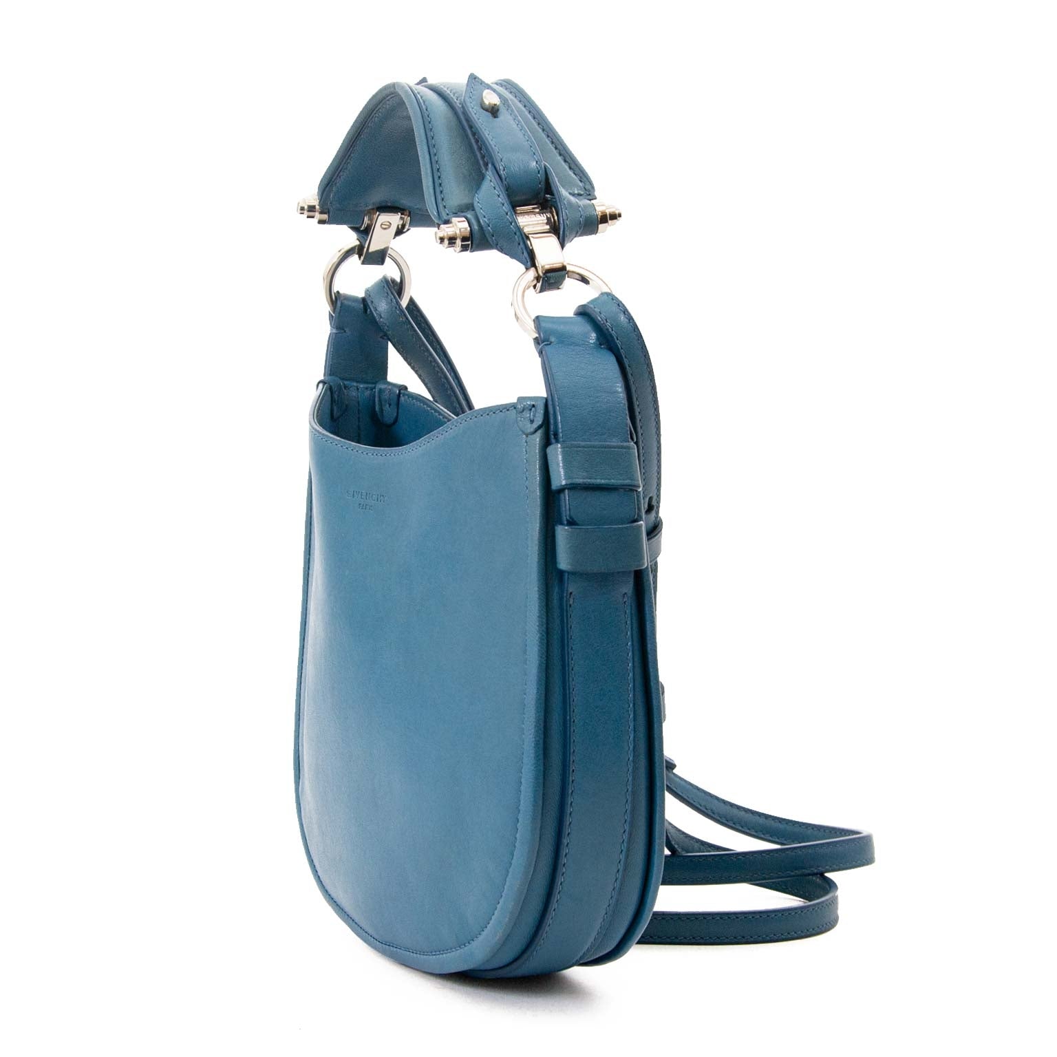 Buy second hand authentic Givenchy Small Blue Obsedia Hobo Bag safe online at labellov.com