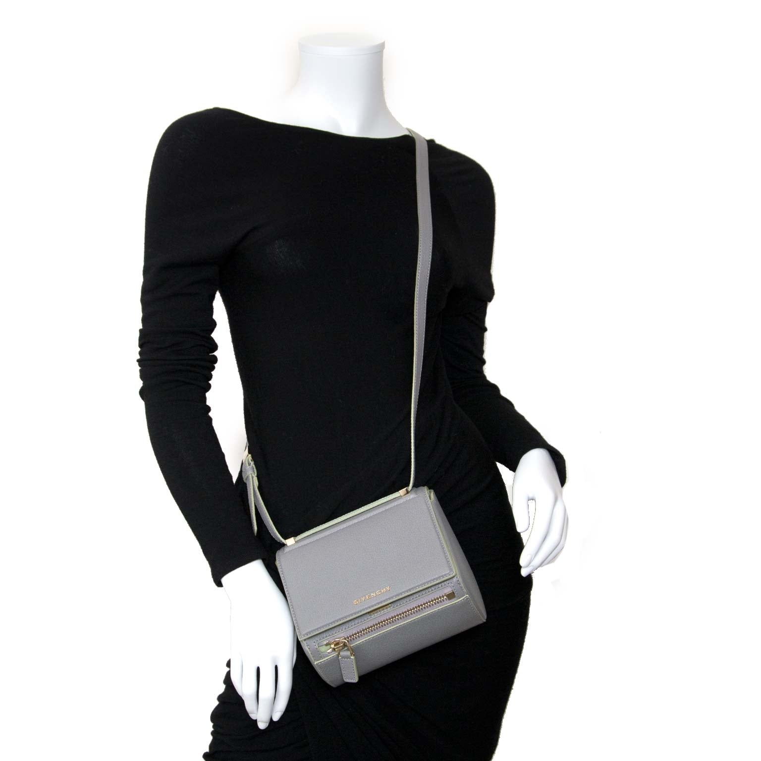 koop Givenchy Pearl Grey Pandora Box Crossbody Bag aan de beste prijs