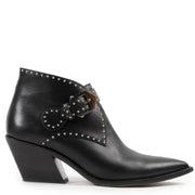 Authentieke Tweedehands Givenchy Black Studded Leather Ankle Boots - Size 39 juiste prijs veilig online shoppen luxe merken webshop winkelen Antwerpen België mode fashion