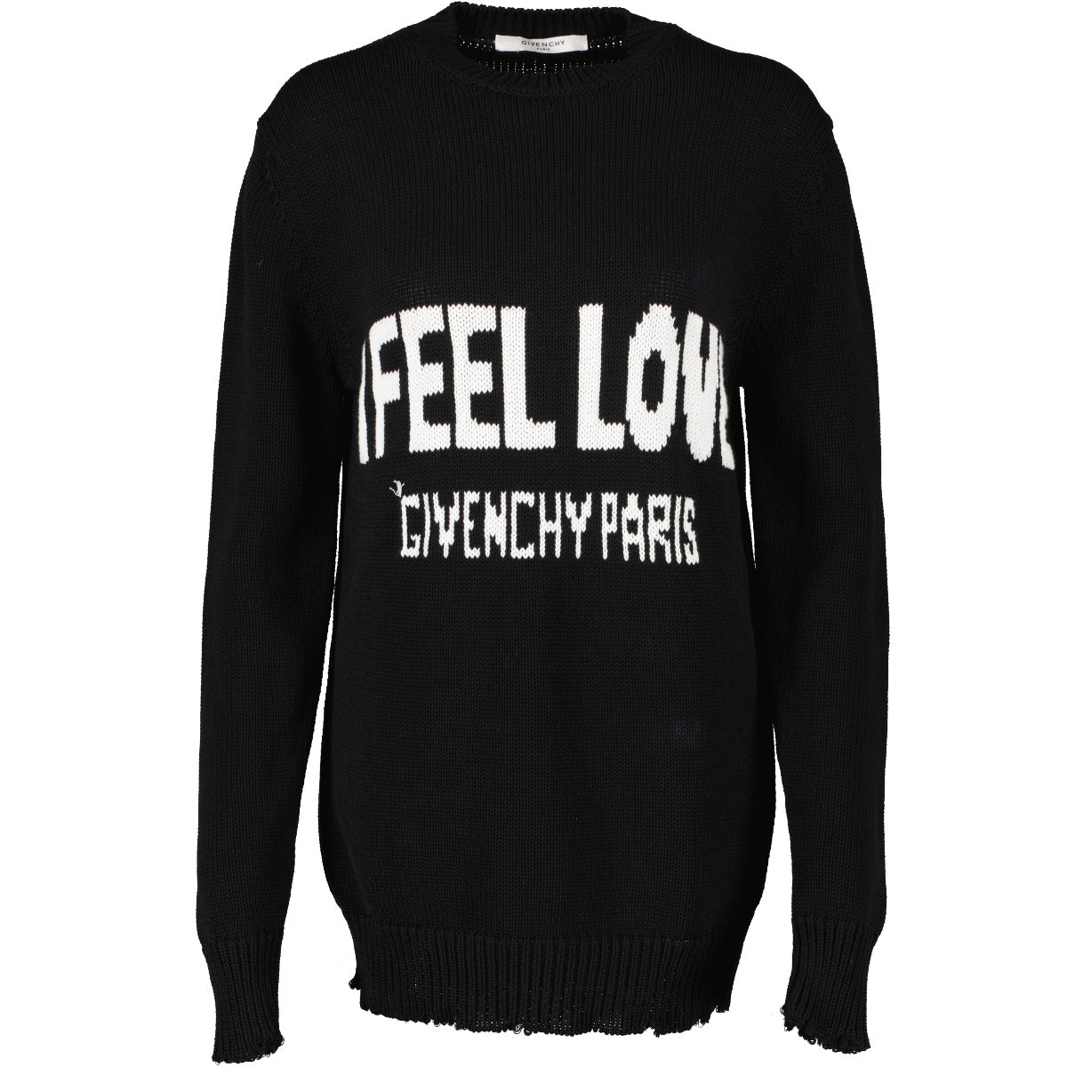 Givenchy 'I Feel Love' Black Knit Sweater - Size S