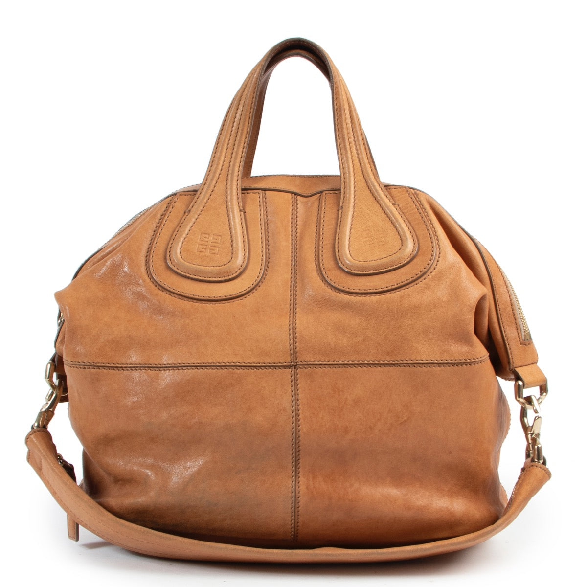 Shop safe online this Givenchy Camel Nightingale Shoulder Bag at Labellov.com.