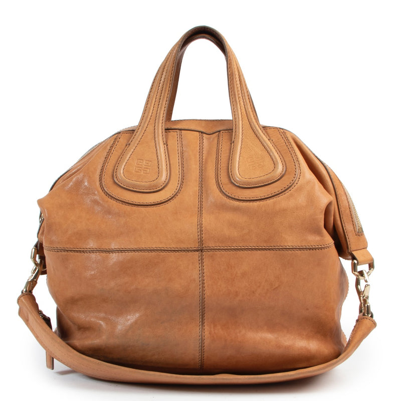Shop safe online this Givenchy Camel Nightingale Shoulder Bag at Labellov.com.
