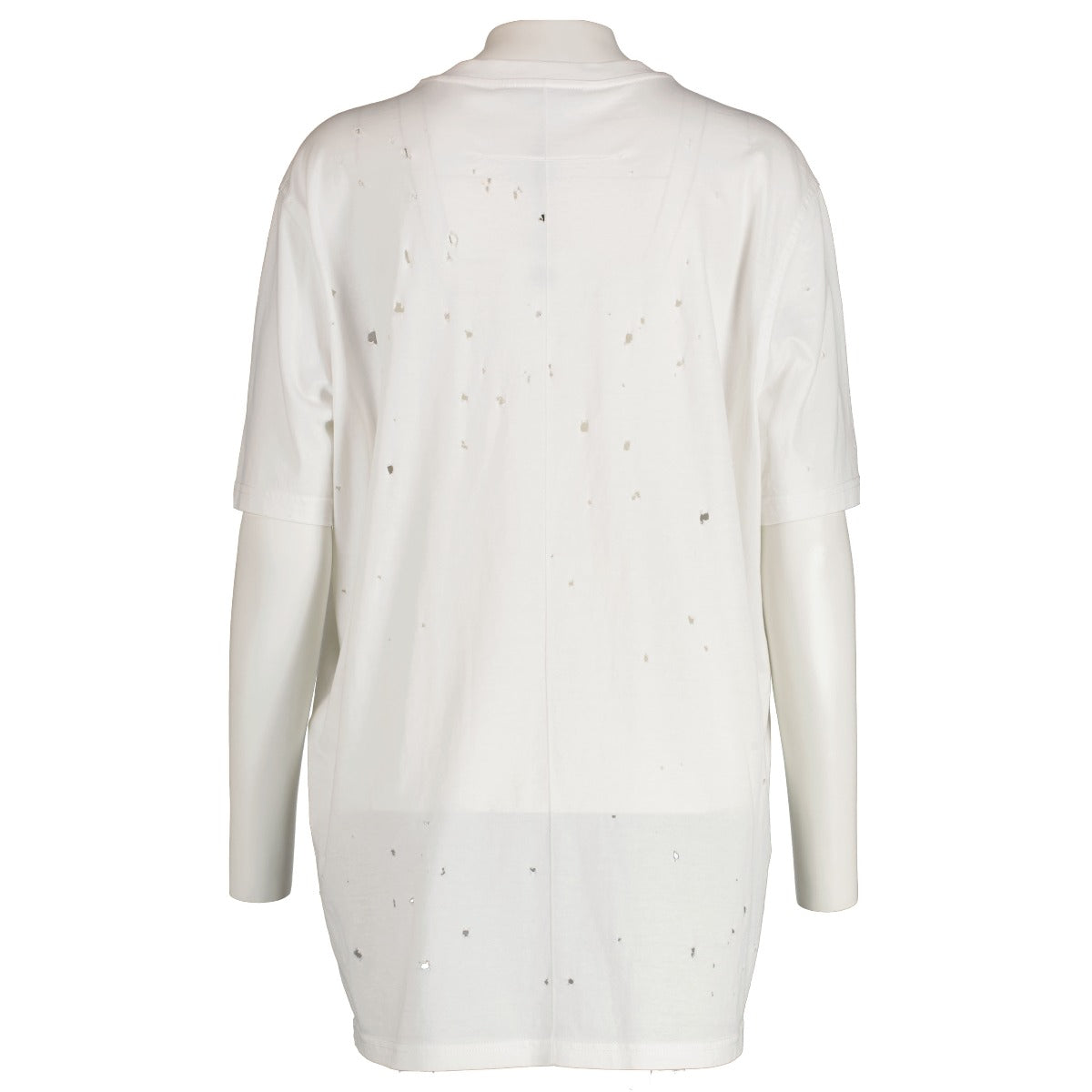 Givenchy Destroyed Logo White T-shirt - size XS