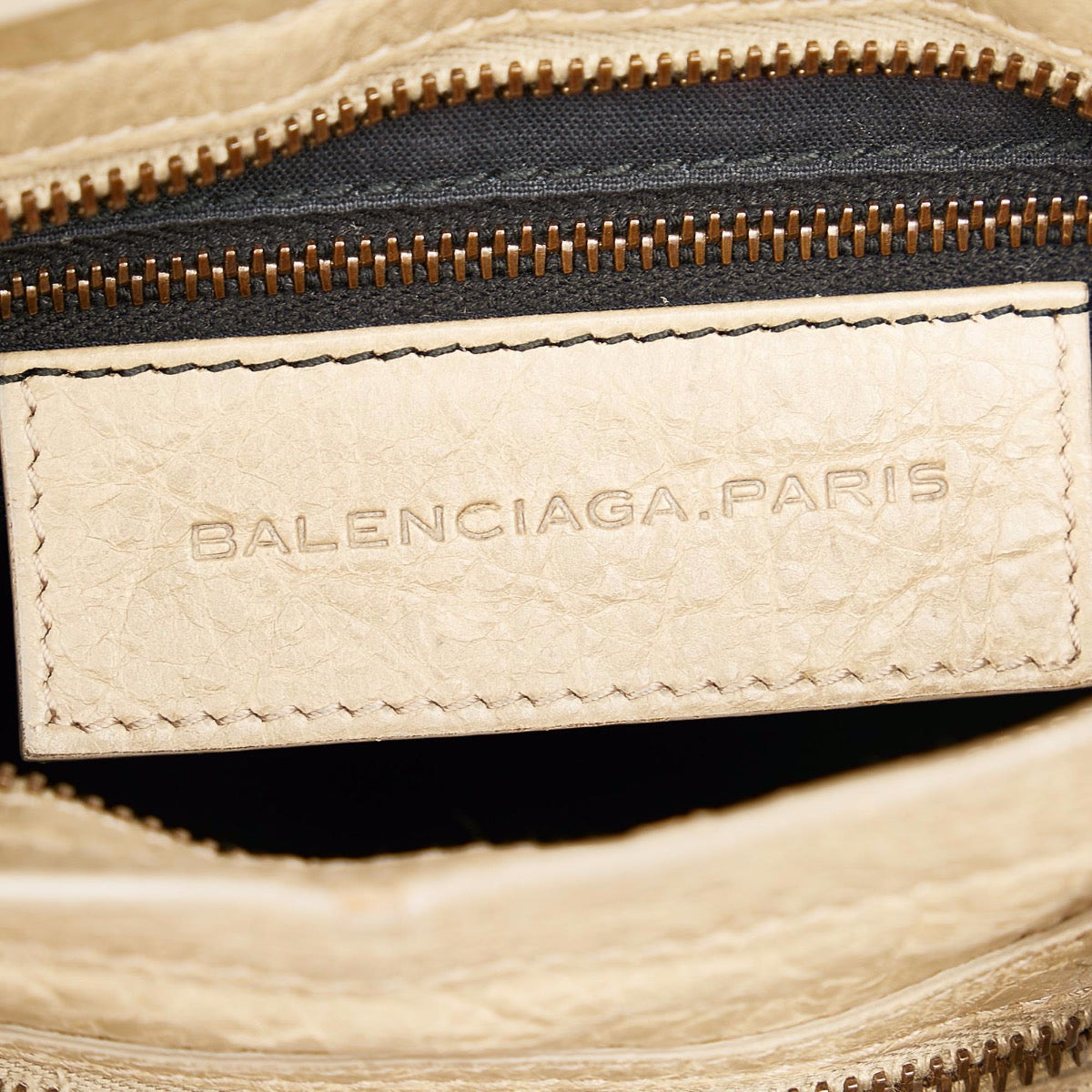 Sac bandoulière Balenciaga Classic mini City beige