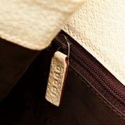 Buy online an authentic second hand Gucci Beige/White Canvas Jackie Shoulder Bag in very good condition at Labellov in Antwerp.