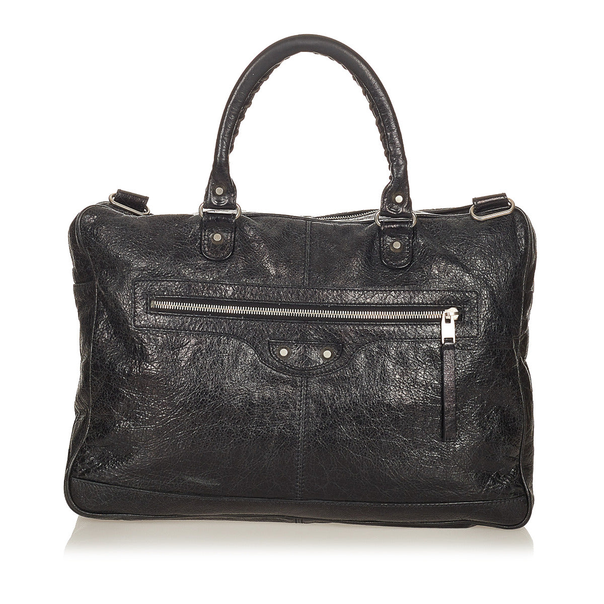 Balenciaga Black Classic Mini Folder Document Bag + Strap