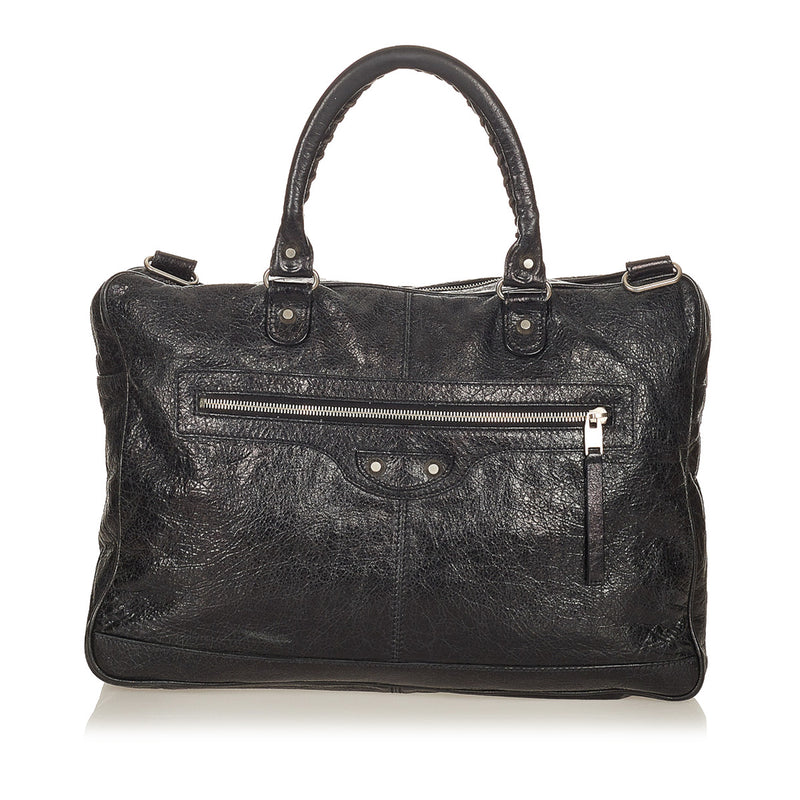 Balenciaga Black Classic Mini Folder Document Bag + Strap