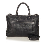 Balenciaga Black Classic Mini Folder Document Bag + Strap