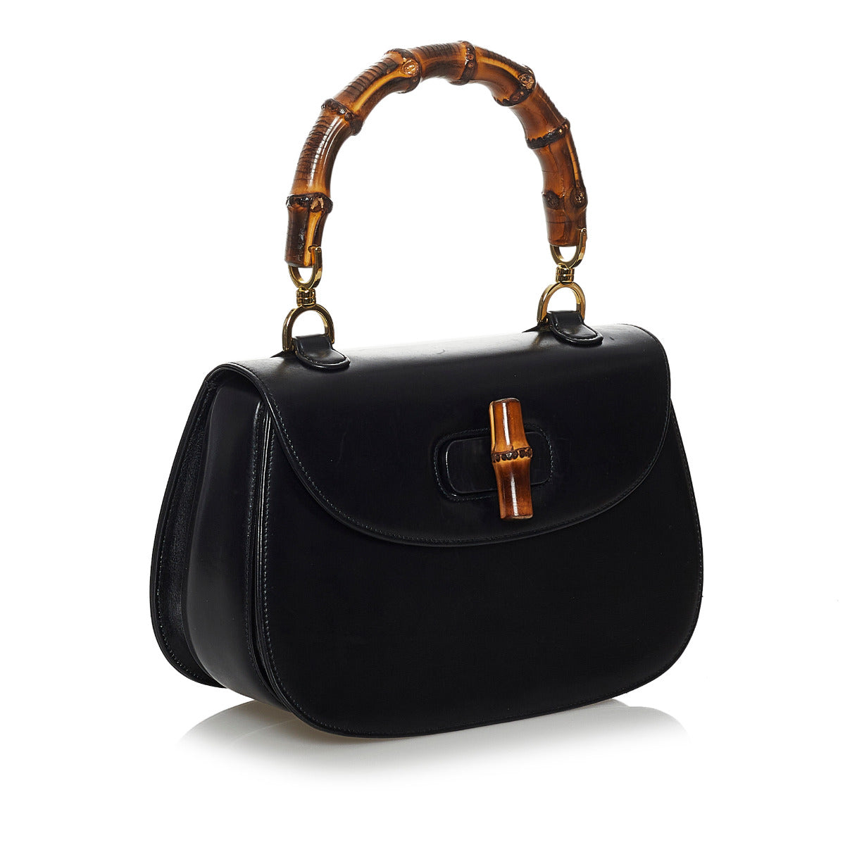 Gucci Black Bamboo 1947 Medium Top Handle