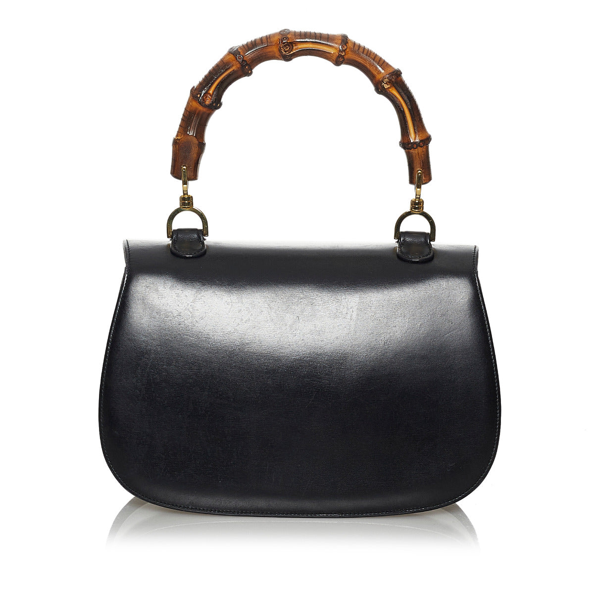 Gucci Black Bamboo 1947 Medium Top Handle