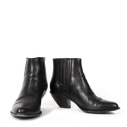 Authentieke tweedehands Golden Goose zwarte leren enkellaarzen juiste prijs veilig online winkelen LabelLOV webshop luxe merken winkelen Antwerpen België mode fashion