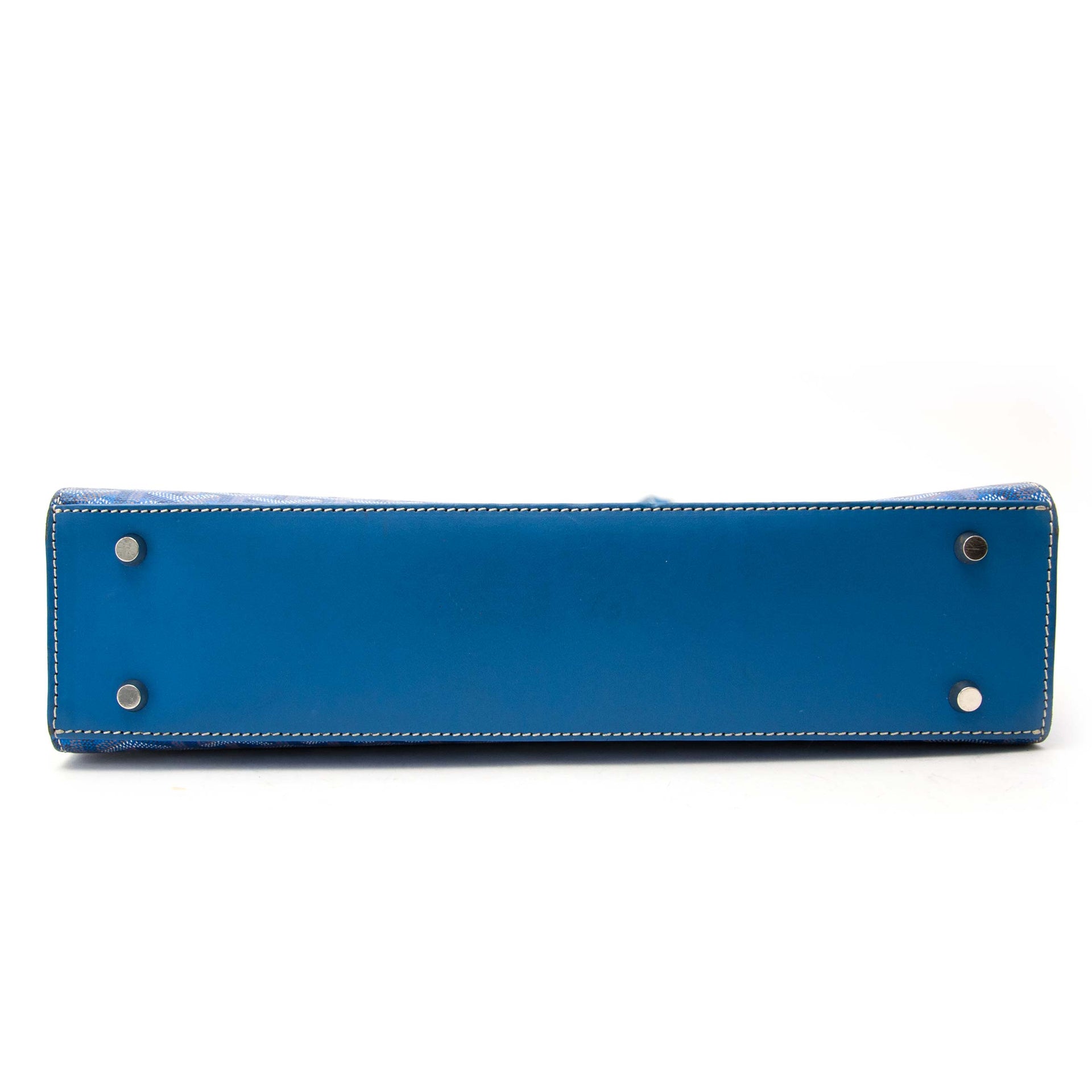 Goyard Chevron Comores Tote Blue