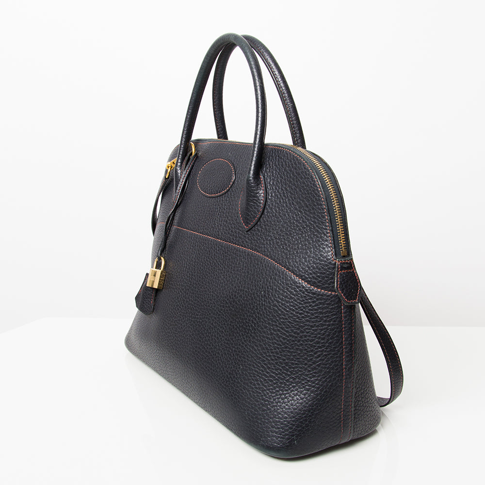 the right price for e vintage authentic hermes bolide bag in black leather
