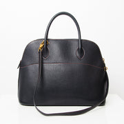 de juiste prijs voor een tweedehands echte en authentieke hermes handtas type model bolide zwart goud