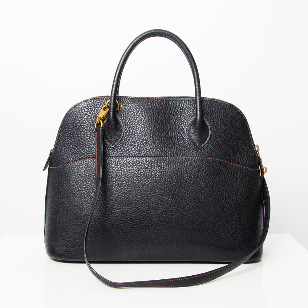 de juiste prijs voor een tweedehands echte en authentieke hermes handtas type model bolide zwart goud