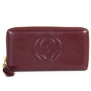 gucci soho textured-leather zip around continental wallet now for sale at labellov vintage fashion webshop belgium