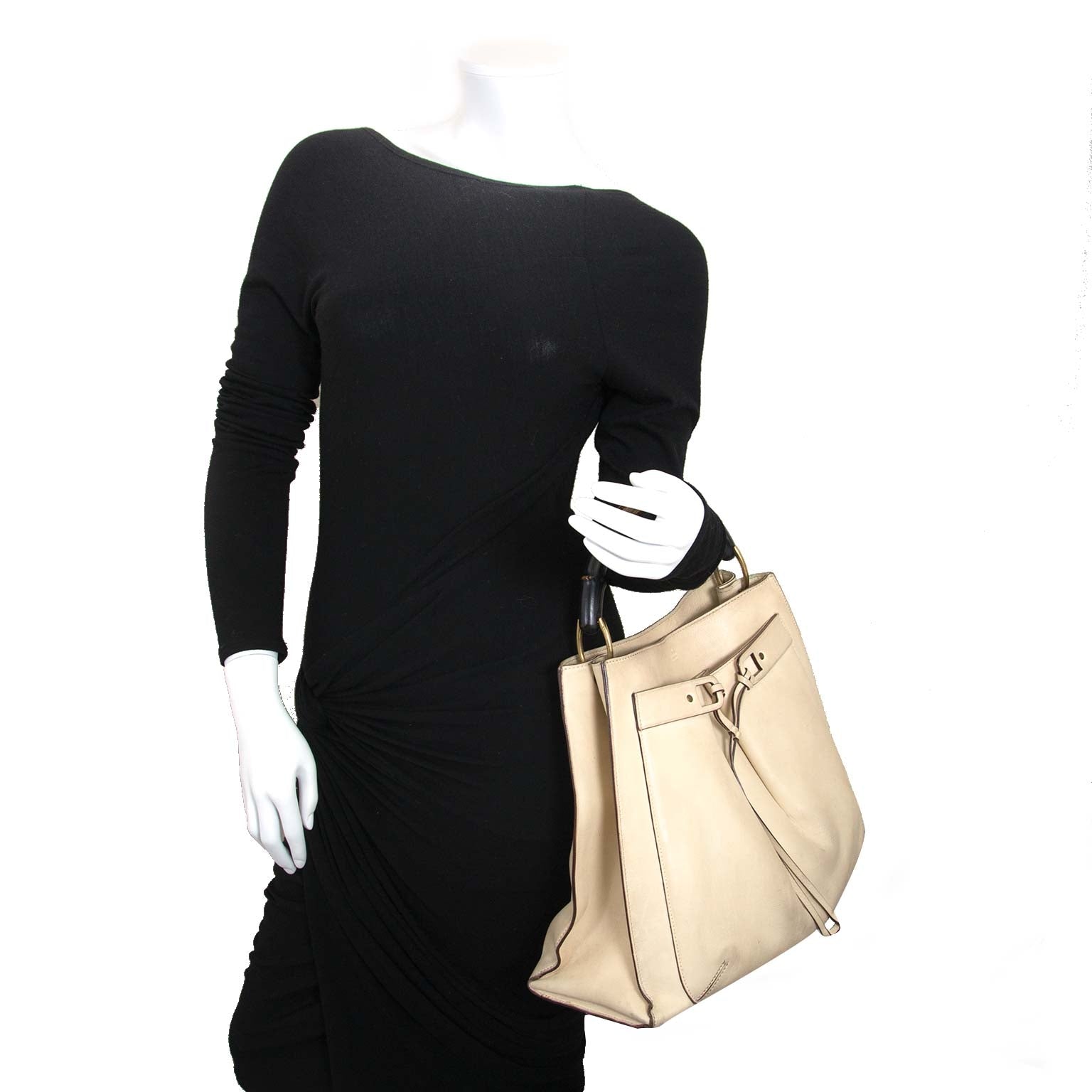 Gucci Gucci Beige Bamboo Totefor sale at labellov antwerp