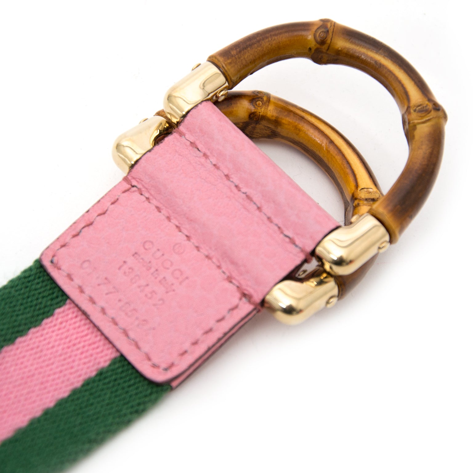 acheter en ligne pour le meilleur prix Gucci Canvas Web Bamboo Belt