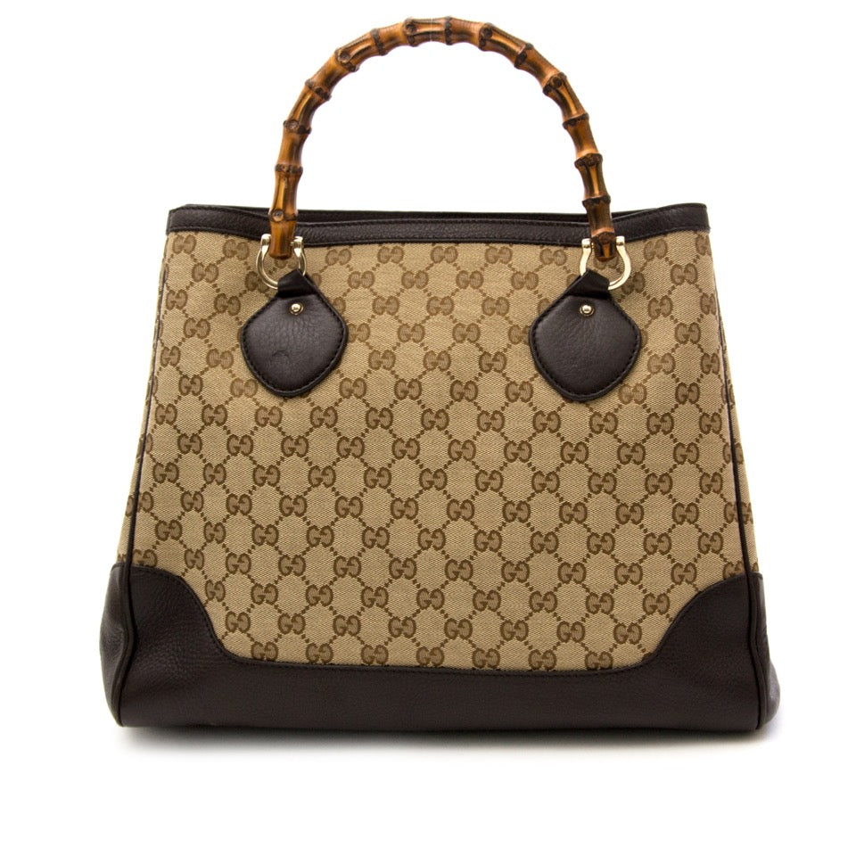 Gucci Monogram Bamboo Tote online te koop aan de beste prijs bij Labellov