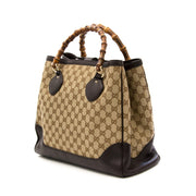 Acheter secure en ligne Gucci Monogram Bamboo Tote pour le meilleur prix
