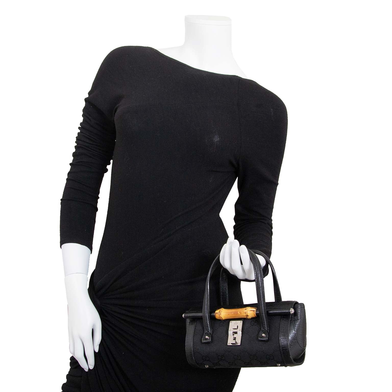 gucci monogram bullet bamboo bag now for sale at labellov vintage fashion webshop belgium