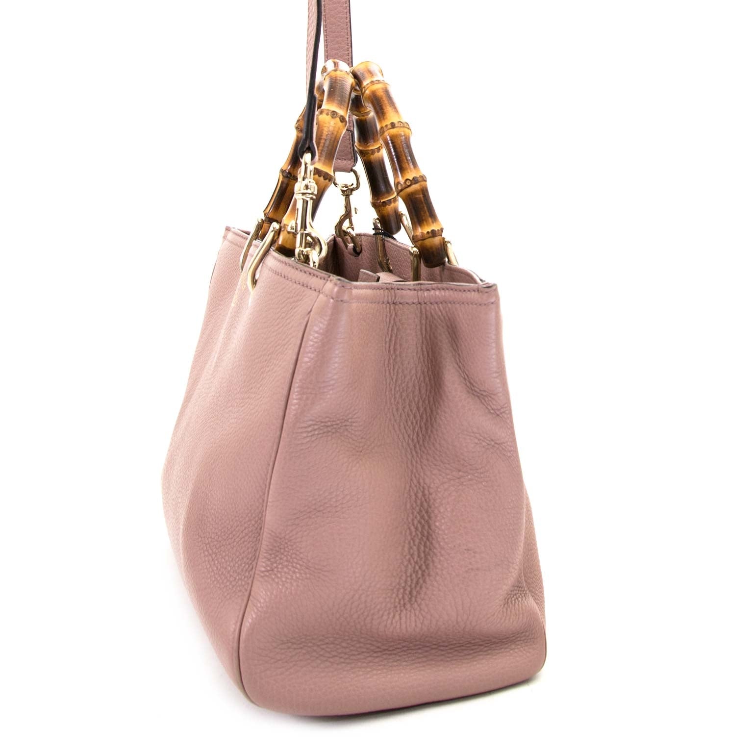Are you interested in an authentic Gucci Bamboo Dark Cipria Leather Crossbody Bag ?